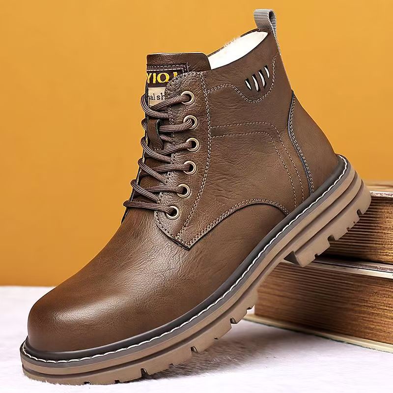 Waterproof Winter Boot - Men's Winter New Leather High Top