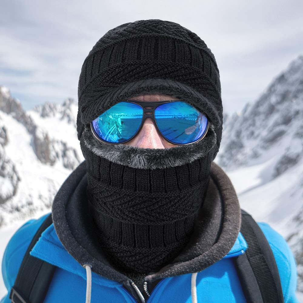 Balaclava Ski Mask - Winter Knitted Balaclava Hat Warm Cycling