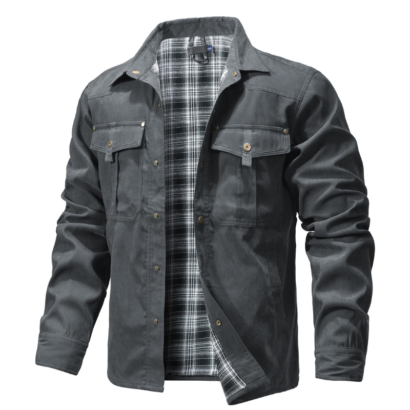 Men's Jackets Spring Flannel L - Flannel Shirt Lined 리뷰 및 가격