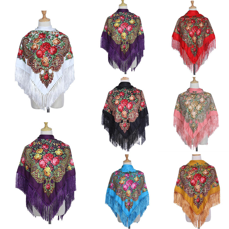 Retro Printed Scarf Winter Boh - Shawl Wrap Winter 리뷰 및 가격