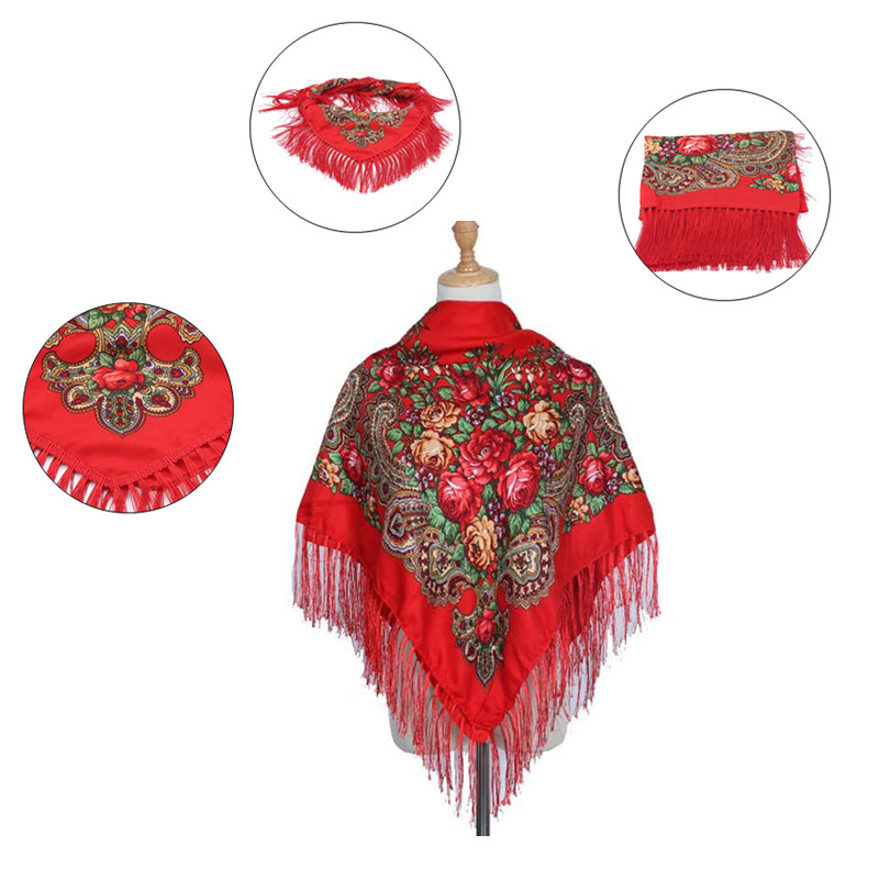 Retro Printed Scarf Winter Boh - Shawl Wrap Winter 리뷰 및 가격