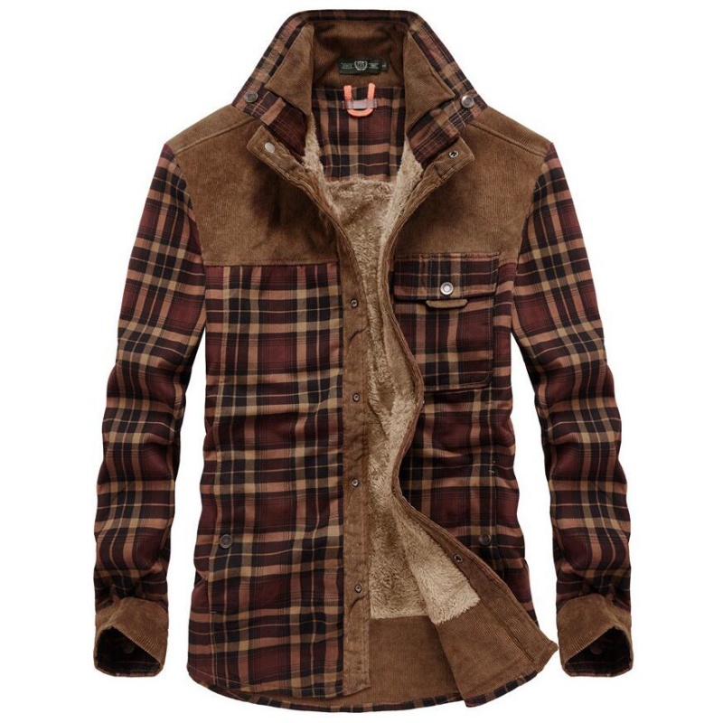Men's Jackets Winter Windproof - Flannel Shirt Lined 리뷰 및 가격