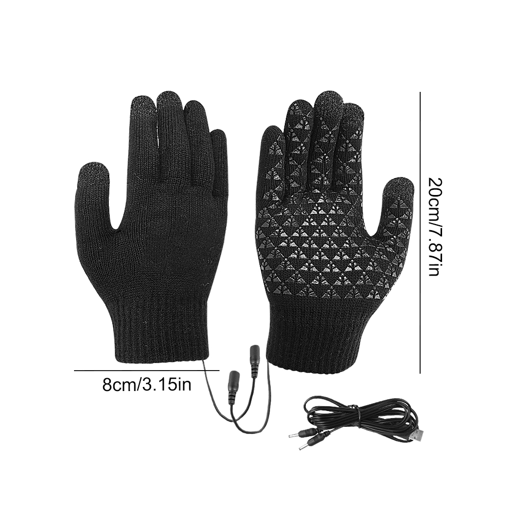USB Heated Knitted Gloves Full - Touch Screen Gloves 리뷰 및 가격