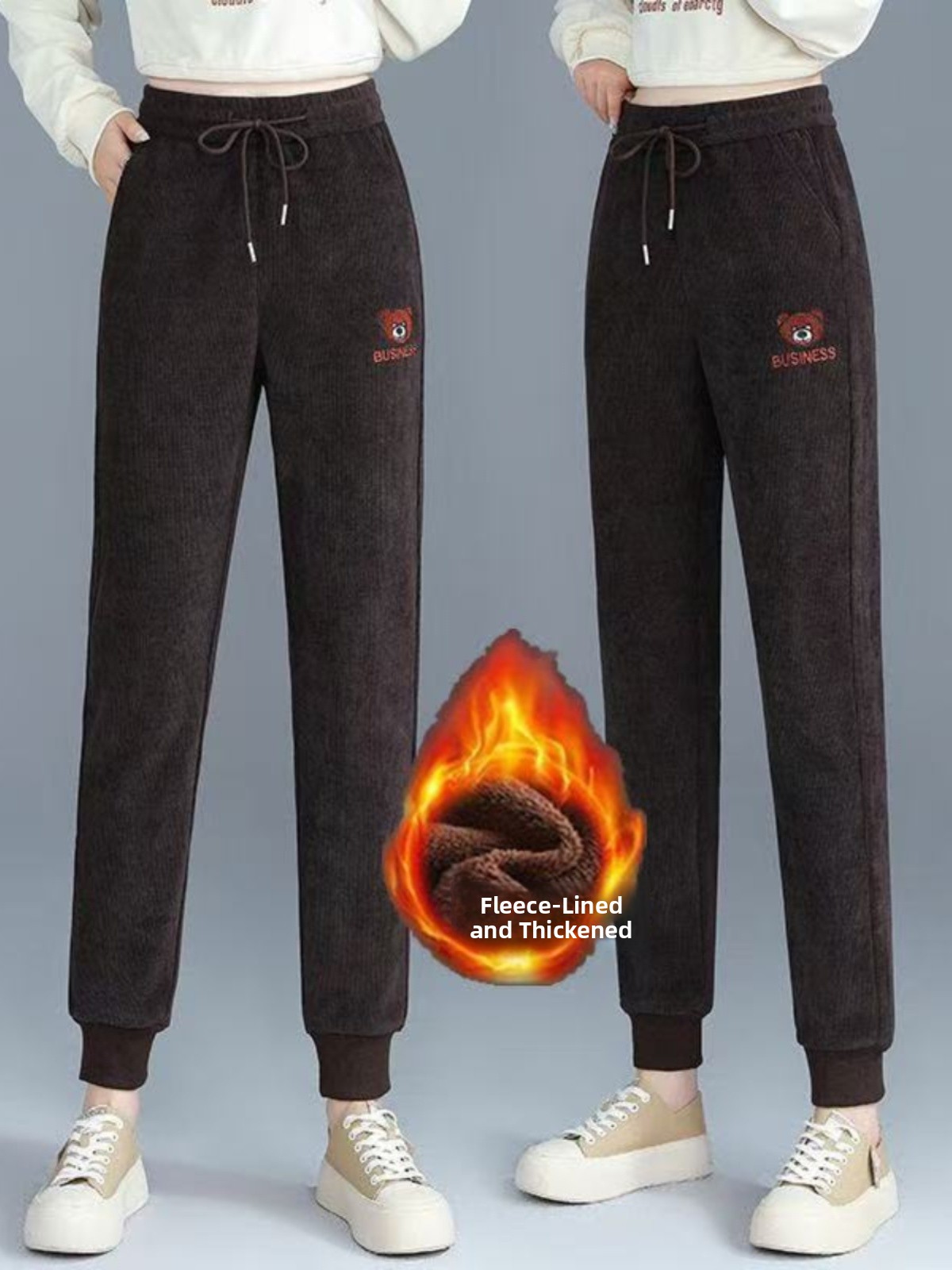 High Waist Fleece Lined Thick  - Corduroy Pant Warm 리뷰 및 가격