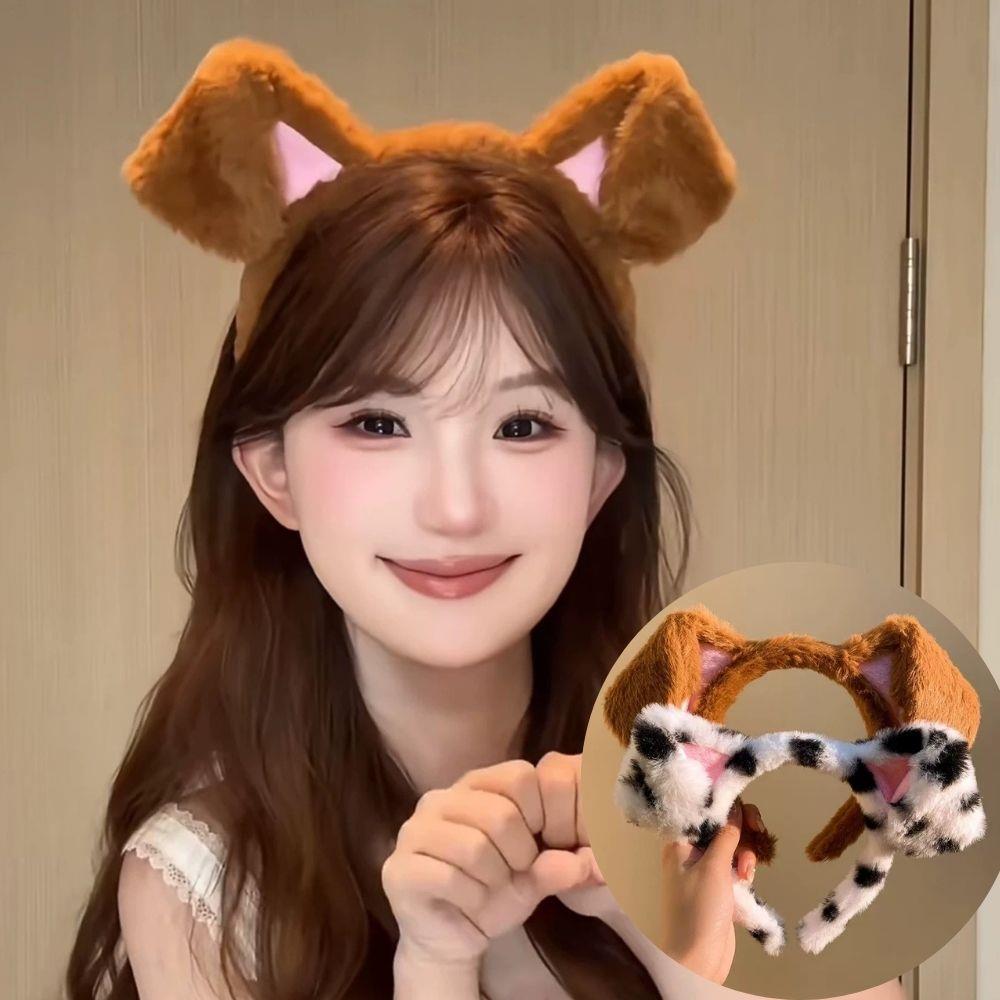 Spotted Dogs Folded Ear Hairba - Winter Headband Fleece 리뷰 및 가격