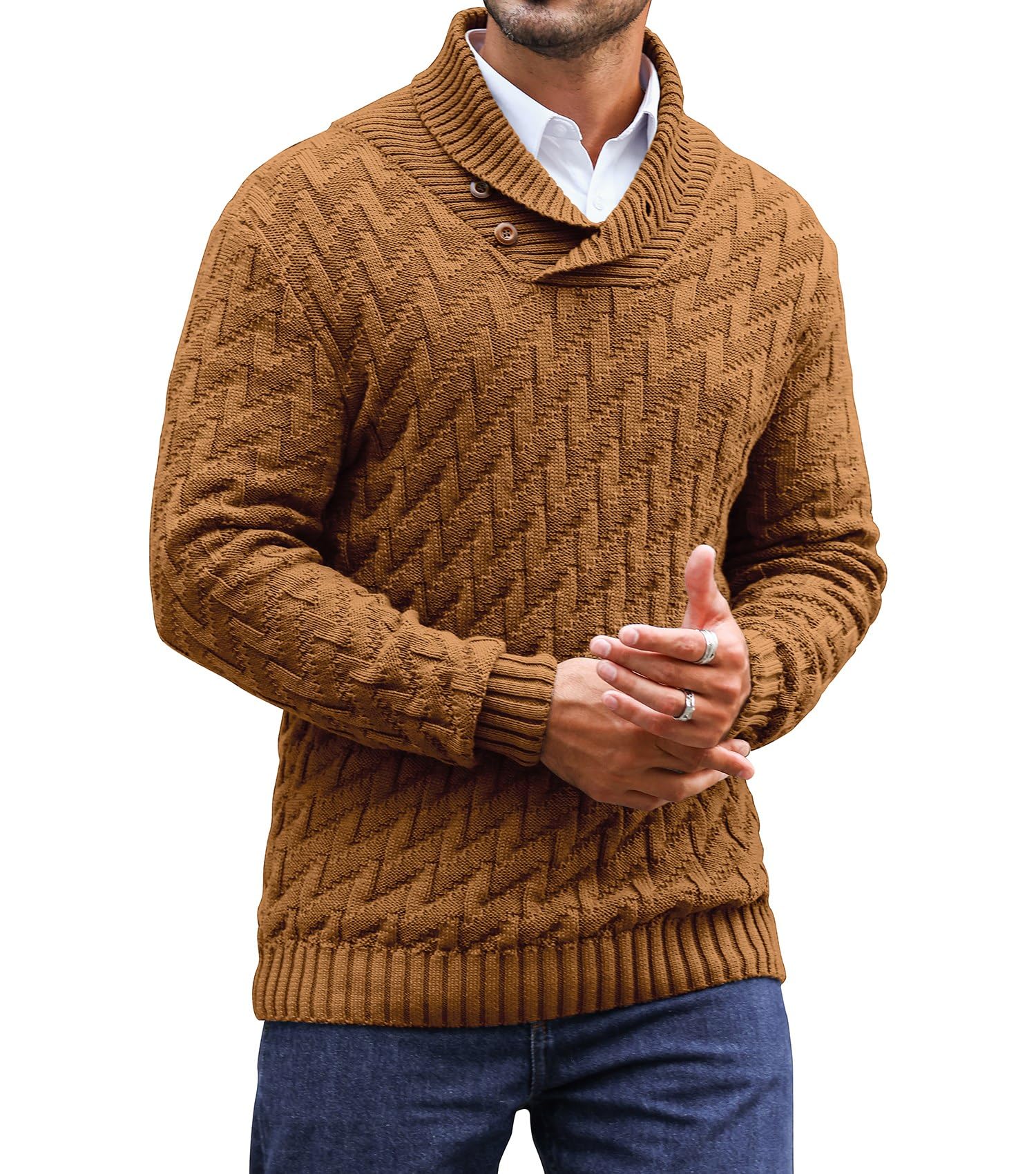Men's Sweater Spring Shawl Col - Wool Scarf Men 리뷰 및 가격