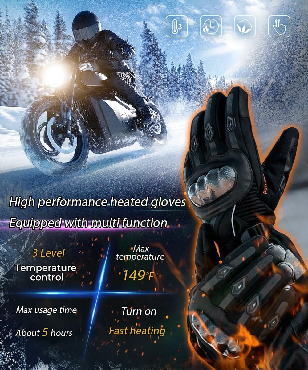 Heated Gloves with 3 Heat Sett - Touch Screen Gloves 리뷰 및 가격