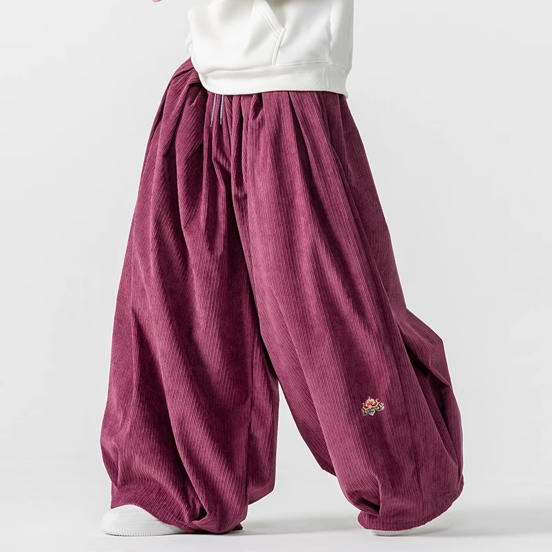 Men Corduroy Wide Leg Pants Me - Corduroy Pant Warm 리뷰 및 가격