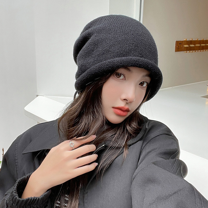 Knitted Bonnet Hoods Female Wi - Knit Beanie Hat Warm 리뷰 및 가격