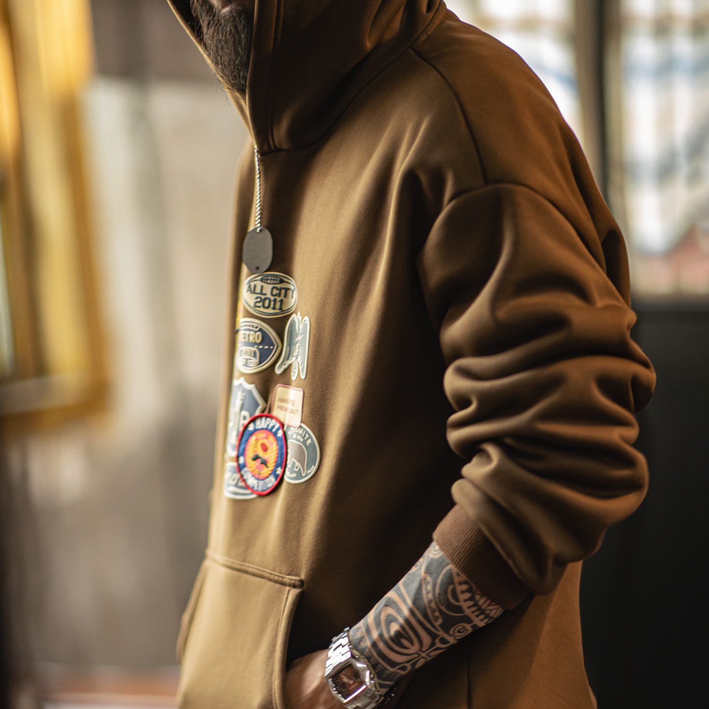Maden Vintage Men's Embroidere - Sherpa Hoodie Fleece 리뷰 및 가격