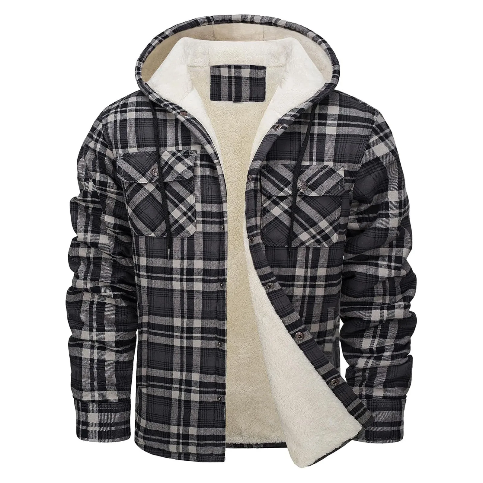 Thick Warm Flannel Hooded Jack - Flannel Shirt Lined 리뷰 및 가격