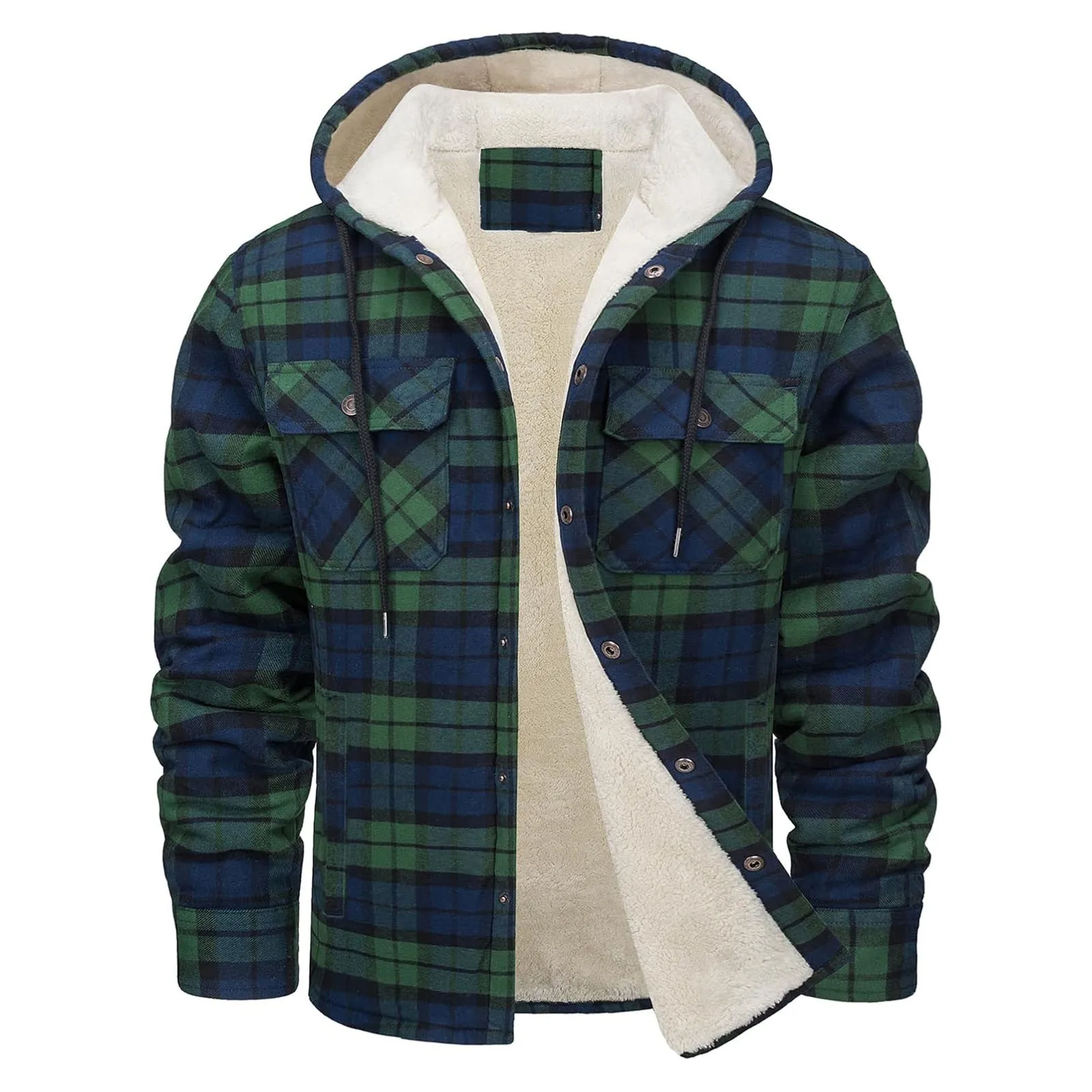 Thick Warm Flannel Hooded Jack - Flannel Shirt Lined 리뷰 및 가격