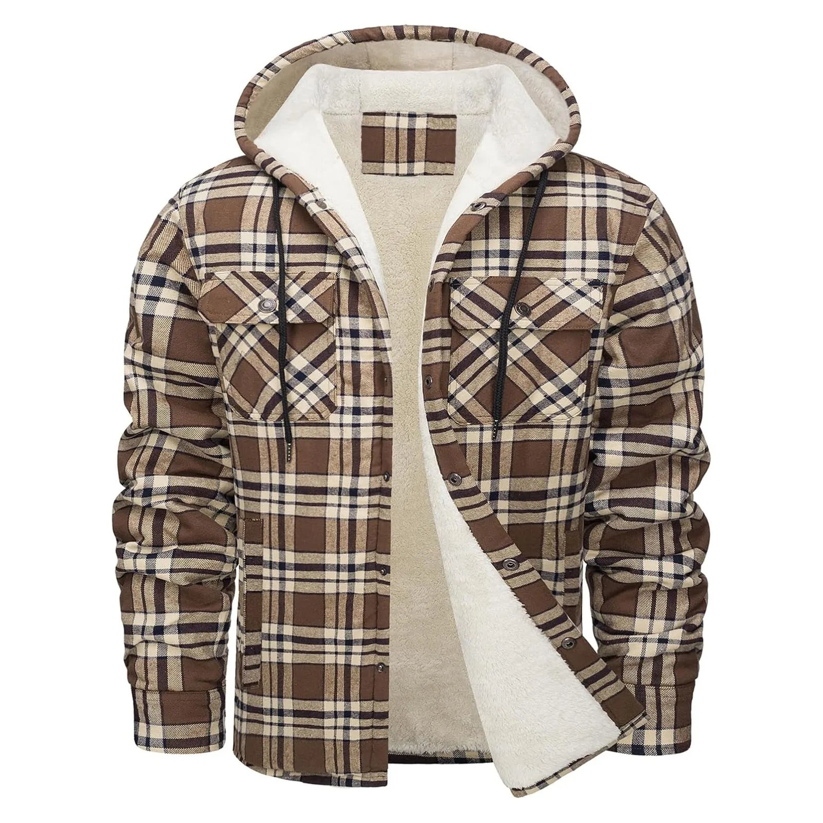 Thick Warm Flannel Hooded Jack - Flannel Shirt Lined 리뷰 및 가격