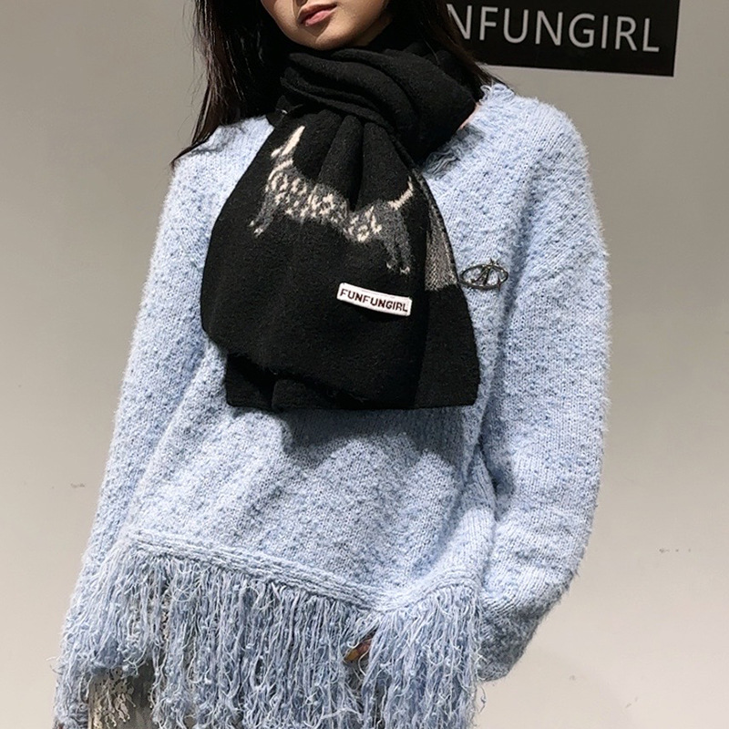 Korean Version Wool Blend Pupp - Wool Scarf Men 리뷰 및 가격