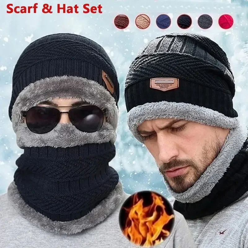 Winter Knit Hat & Scarf Set fo - Wool Scarf Men 리뷰 및 가격