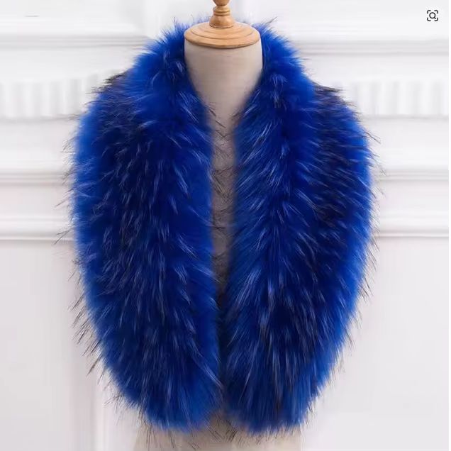 Natural Fur Collar Real raccoo - Shawl Wrap Winter 리뷰 및 가격