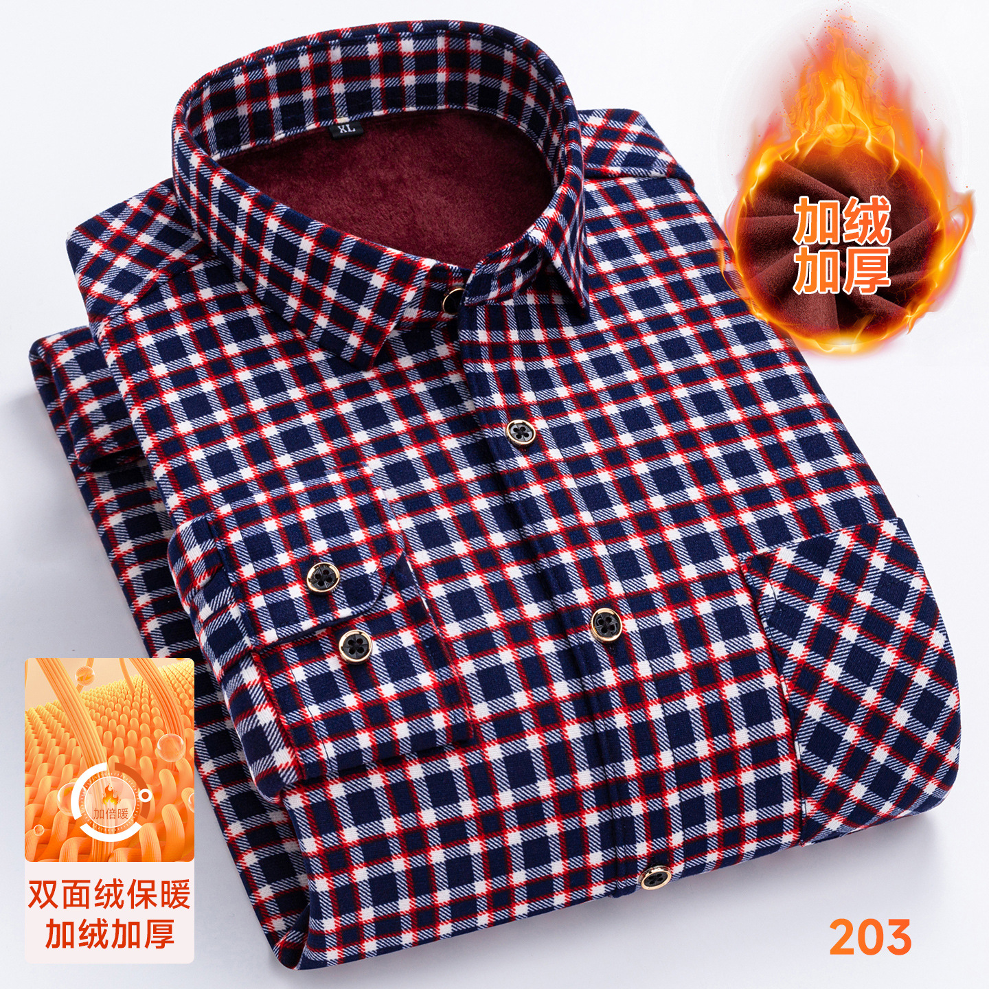 8XL Men Winter Warm Plaid Shir - Flannel Shirt Lined 리뷰 및 가격