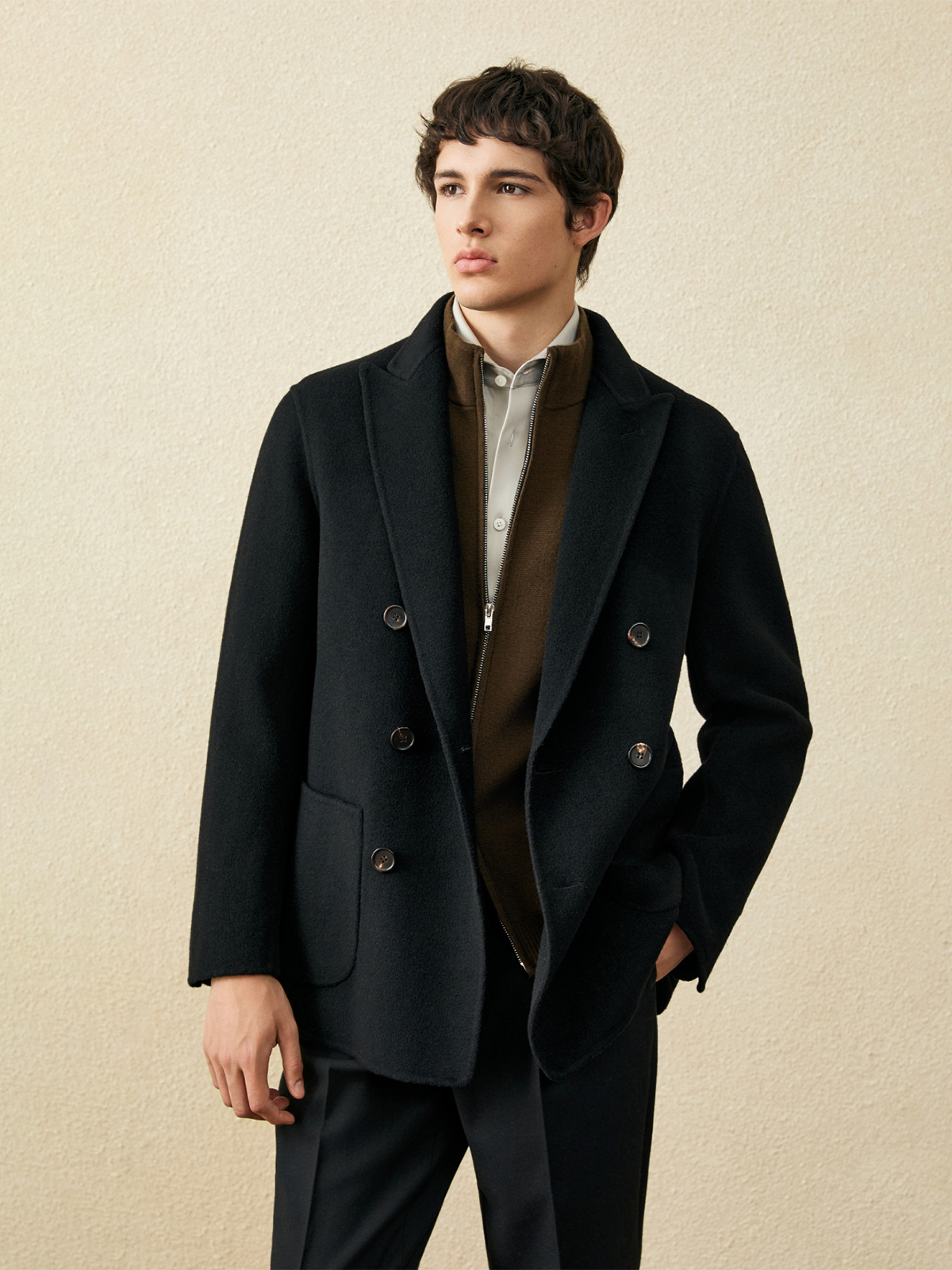 Men‘s 100% Wool Short Coat | B - Wool Coat Peacoat 리뷰 및 가격
