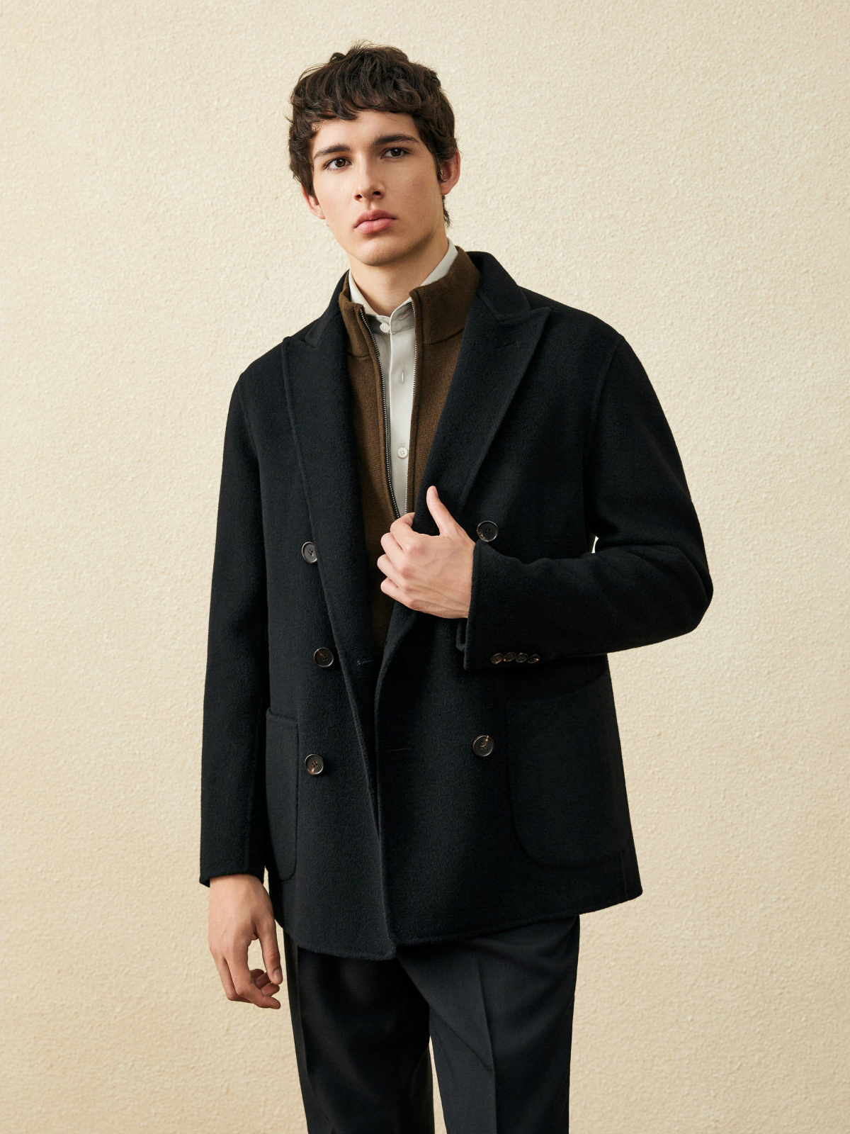 Men‘s 100% Wool Short Coat | B - Wool Coat Peacoat 리뷰 및 가격
