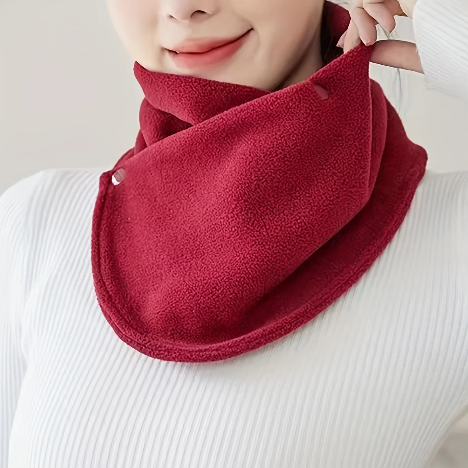 Classic Solid Color Snap Neck  - Neck Gaiter Fleece 리뷰 및 가격
