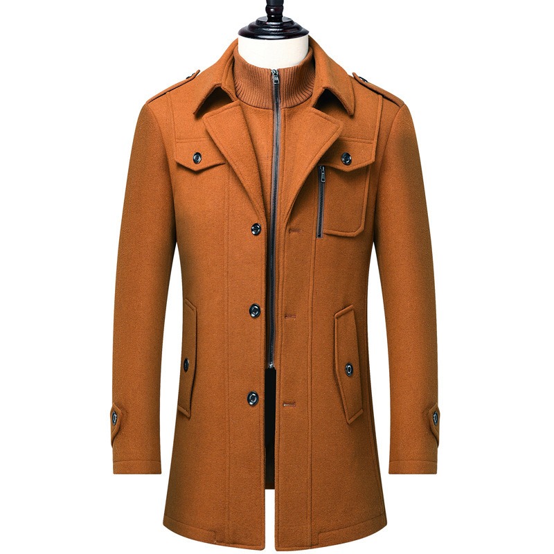 Men's Winter Wool Blend Coat D - Wool Coat Peacoat 리뷰 및 가격