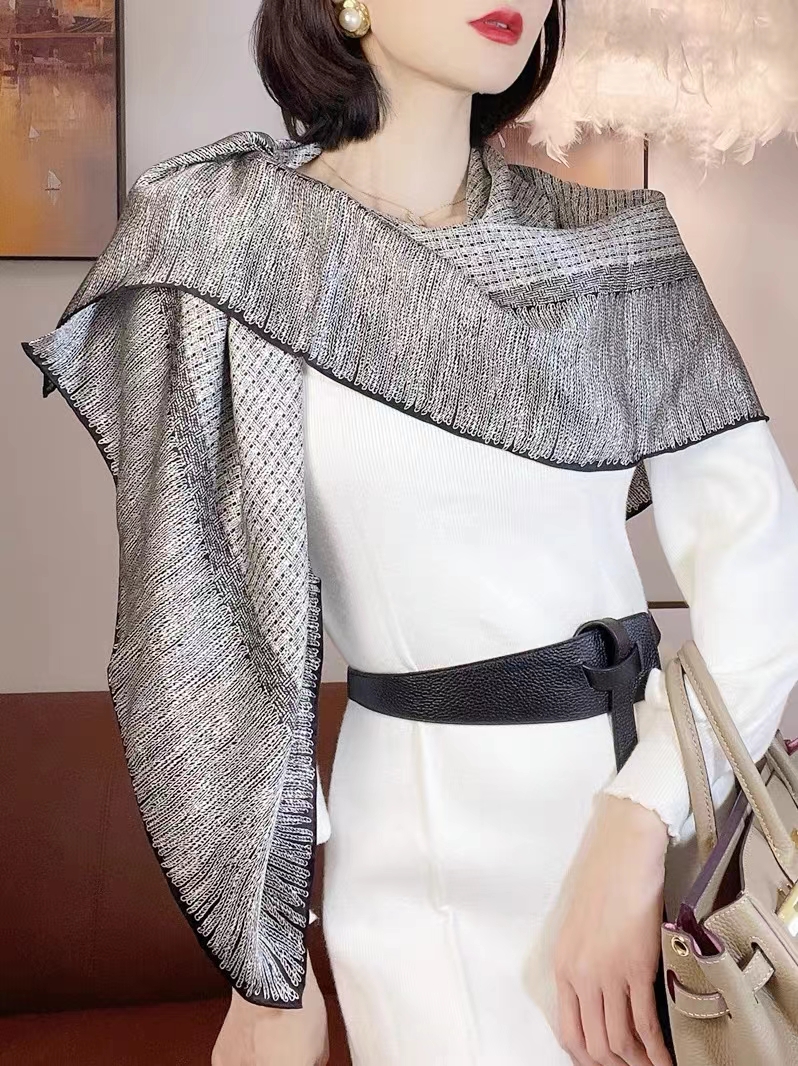 BYSIFA| Brand Silver Grey Wome - Shawl Wrap Winter 리뷰 및 가격