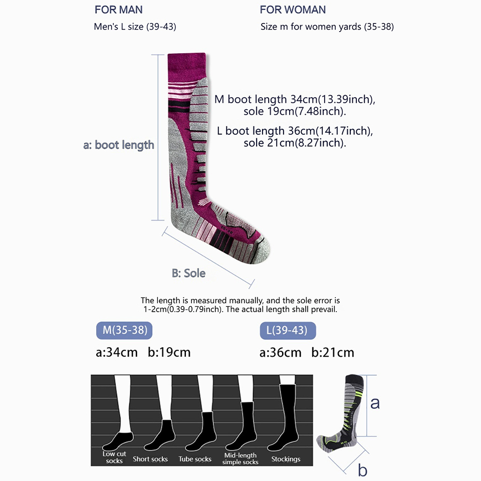 GTUBIKE Merino Wool Ski Socks, - Thermal Sock Wool 리뷰 및 가격