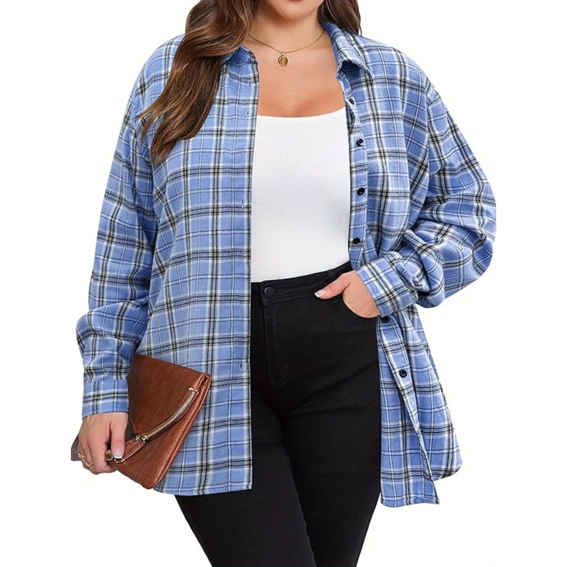 Warm Flannel Plaid Shirt Women - Flannel Shirt Lined 리뷰 및 가격