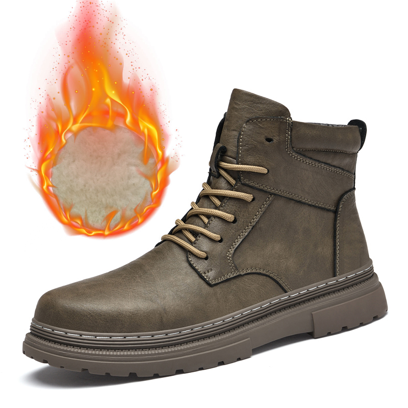 Warm Winter Men Leather Shoes  - Waterproof Winter Boot 리뷰 및 가격