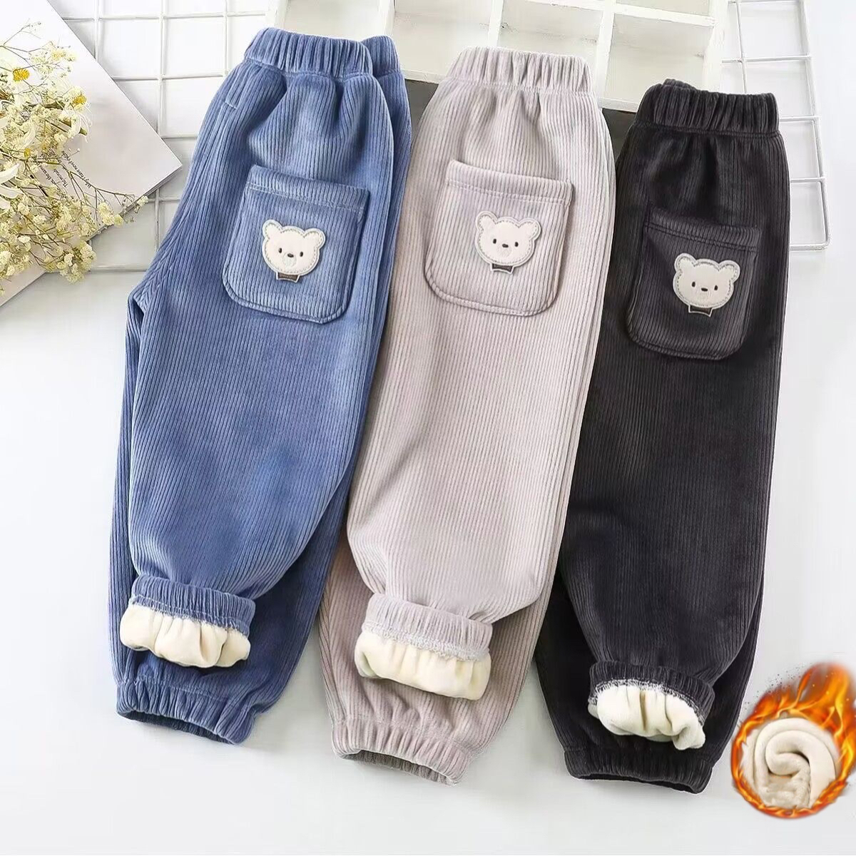 1pcs Boy Girl Winter Velvet Co - Corduroy Pant Warm 리뷰 및 가격