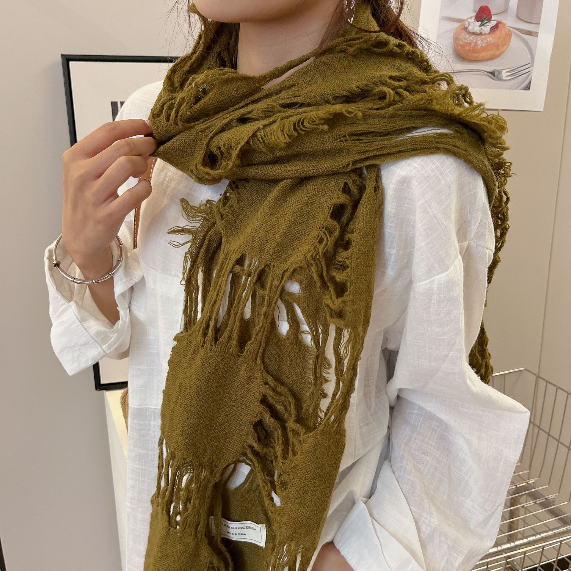 2025 New Fashion Ripped Hole T - Wool Scarf Men 리뷰 및 가격