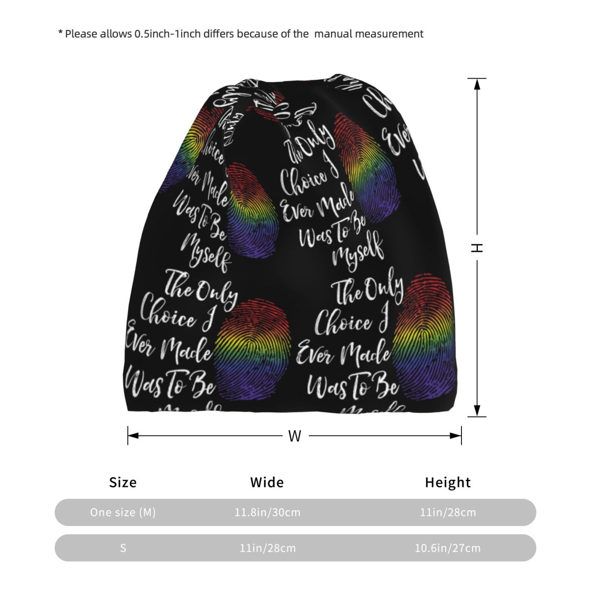 Faux Glitter Rainbow Pride Fla - Knit Beanie Hat Warm 리뷰 및 가격