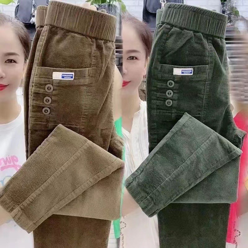 Women Warm Spring Winter Butto - Corduroy Pant Warm 리뷰 및 가격