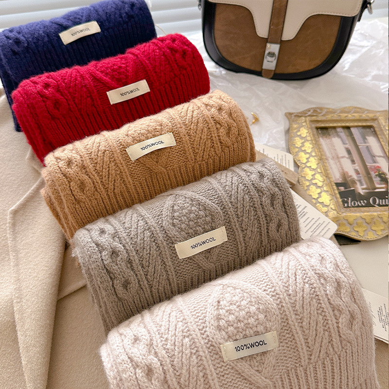 Luxury 100% Wool Scarf Women M - Shawl Wrap Winter 리뷰 및 가격