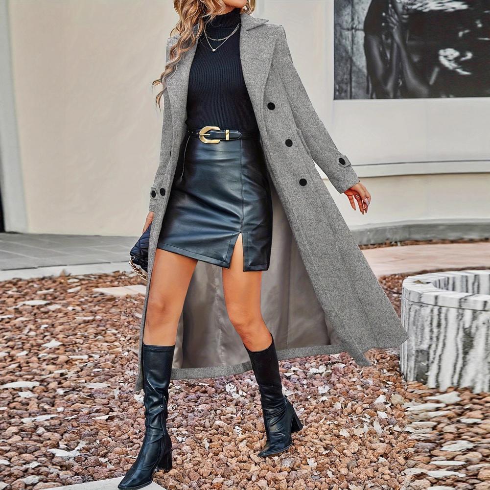 Autumn Coat Women's Long Wool  - Wool Coat Peacoat 리뷰 및 가격