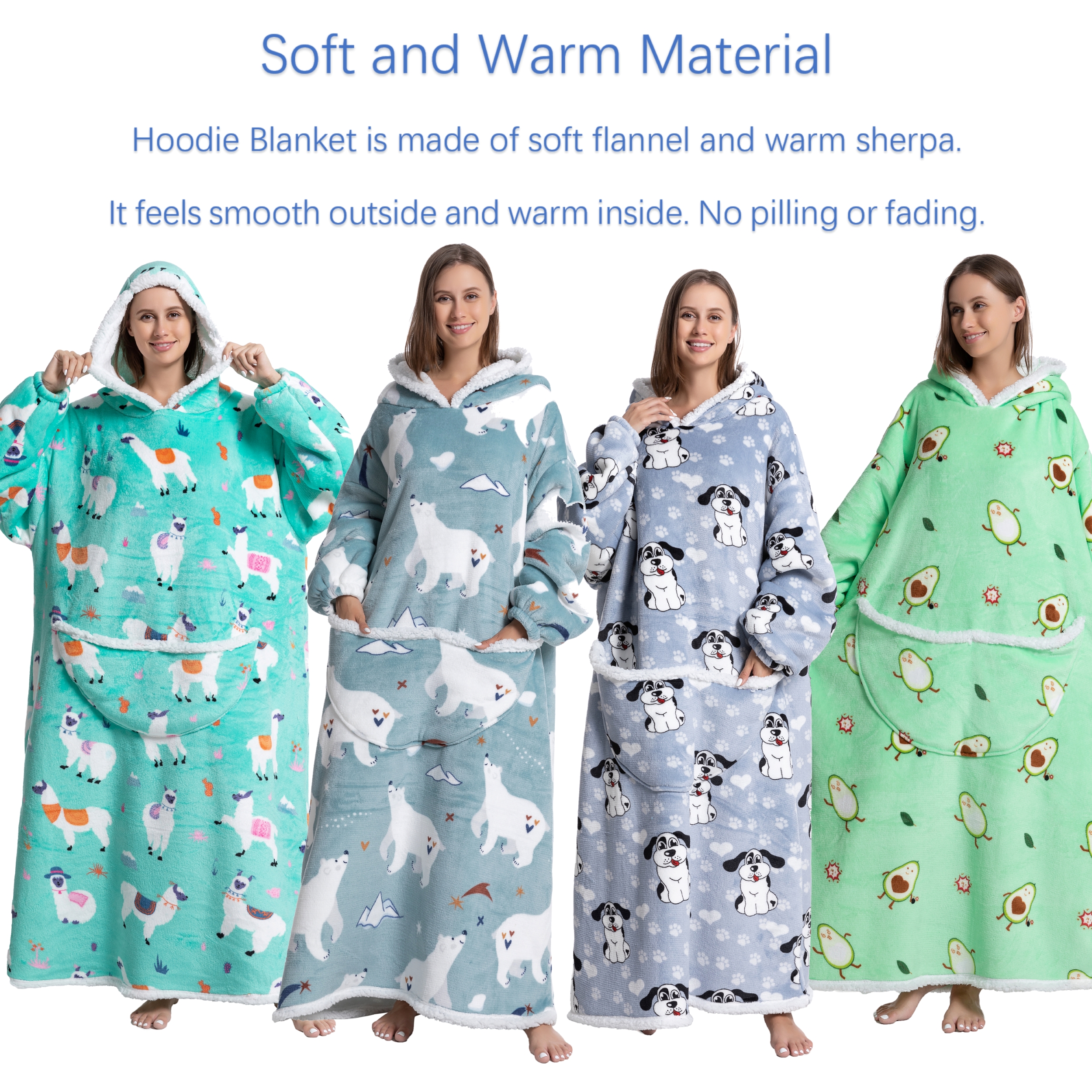 Oversized Wearable Blanket Coz - Sherpa Hoodie Fleece 리뷰 및 가격