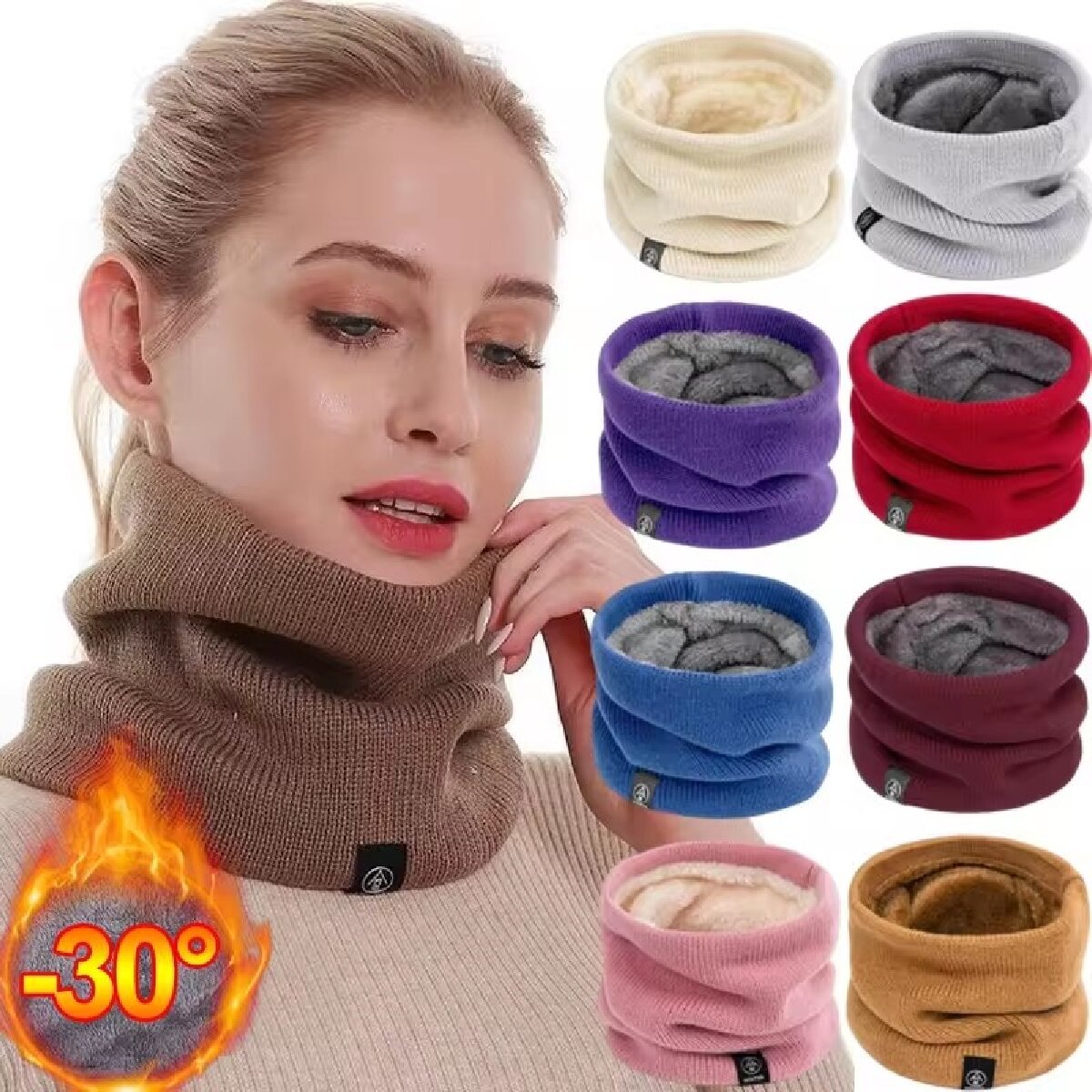 Solid Winter Plush Muffler Woo - Winter Headband Fleece 리뷰 및 가격