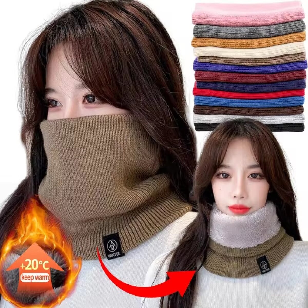 Solid Winter Plush Muffler Woo - Winter Headband Fleece 리뷰 및 가격