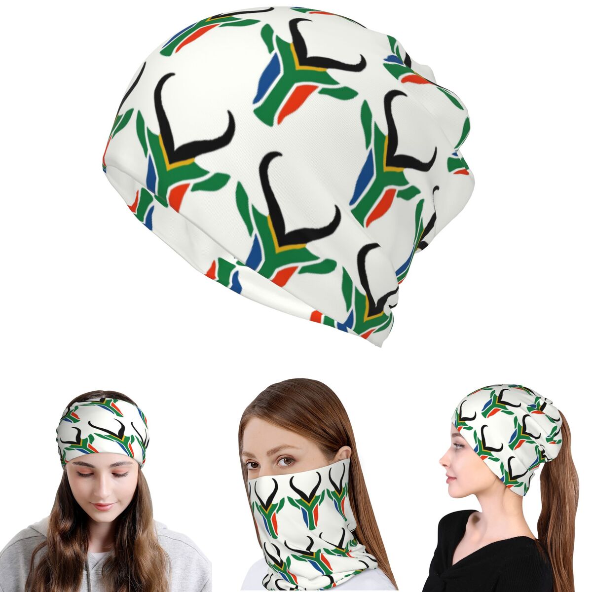 South African Springboks Flag  - Knit Beanie Hat Warm 리뷰 및 가격