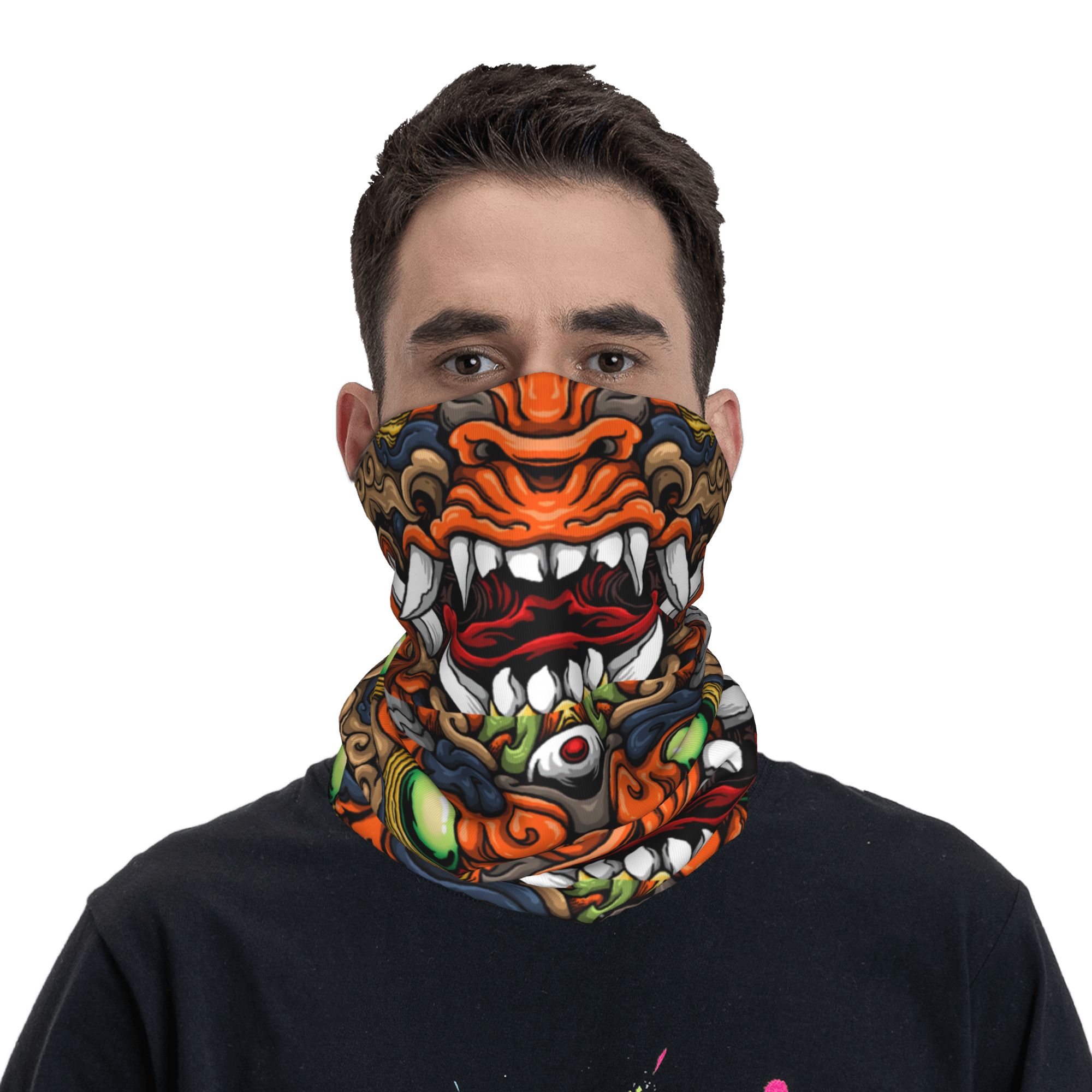 Custom Samurai Demon Oni Winte - Neck Gaiter Fleece 리뷰 및 가격